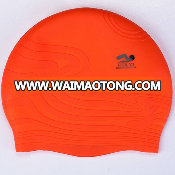 OEM swim cap with custom printing silicone swimming hat